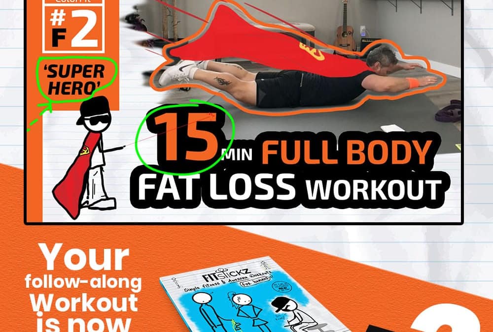 FitStickz Workout #F2 (Orange) – 15 Minute SUPERHERO Workout