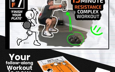 15 Minute Dumbbell COMPLEX Home Workout FitStickz ColorFit Workout #F7 (Black)